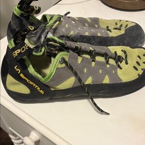 La Sportiva Climbing Shoes - Lime and Charcoal